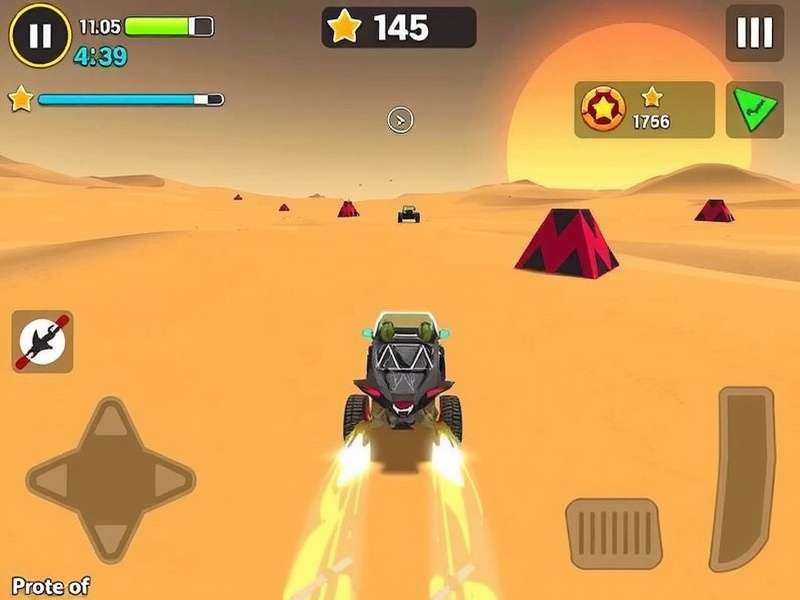 Sand Sprint Star desert track with obstacles